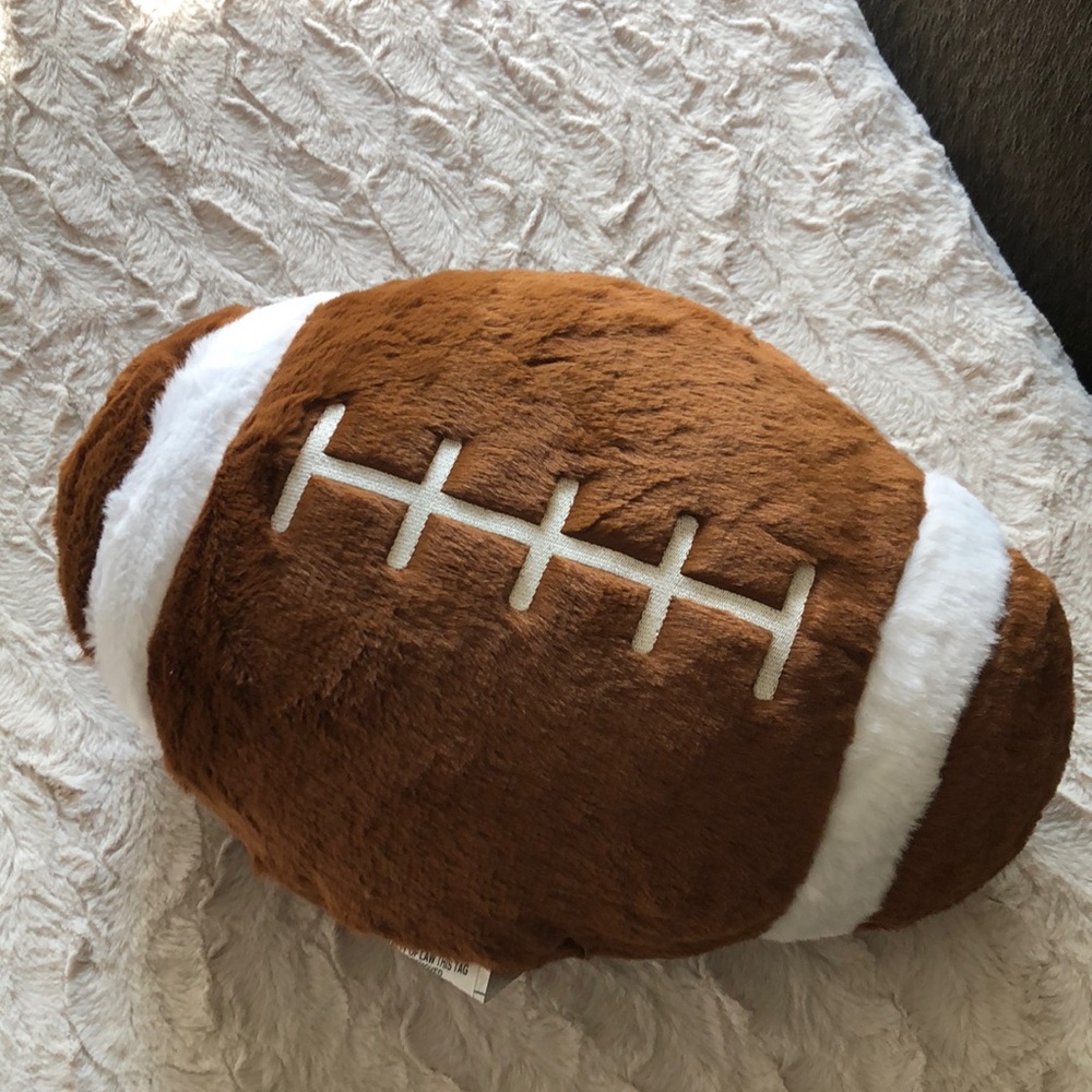 Faux Fur FOOTBALL Throw Pillow
